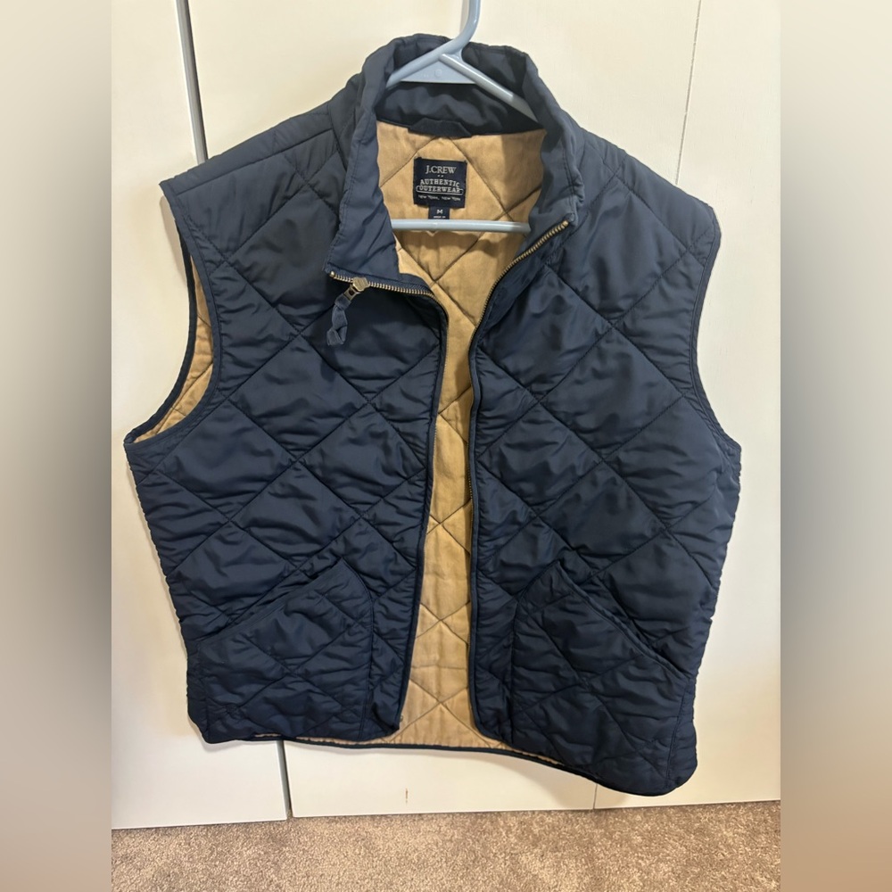 J Crew Vest, Medium, Navy Blue